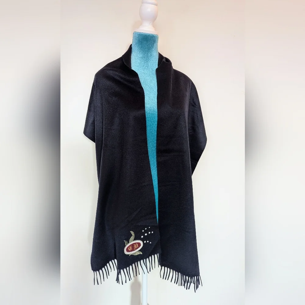 Dior Black Casshmere Scarf